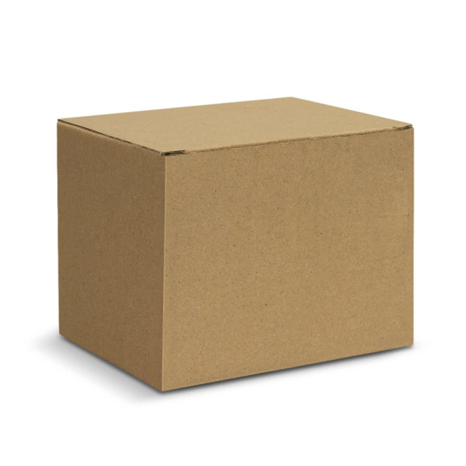 A plain brown cardboard box with no text or logos, featuring a rectangular shape and flaps on top.