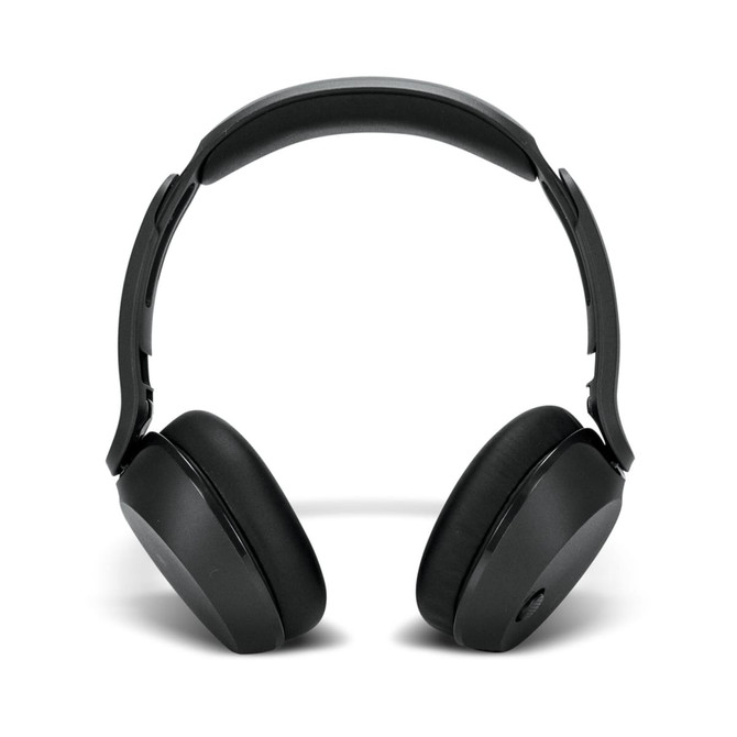 A pair of black Skullcandy Icon 180 wireless headphones with a sleek design and padded ear cups.