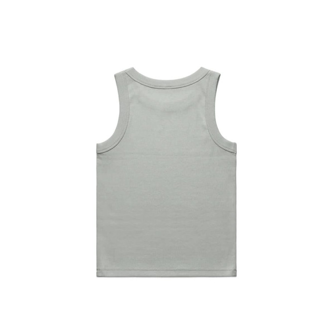 A light green organic rib tank top featuring a simple design and no visible branding.