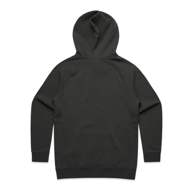 A black hoodie featuring a spacious hood and long sleeves, with a simple design and no visible branding.