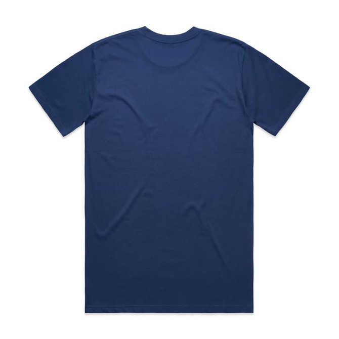 A navy blue Classic Tee t-shirt featuring a plain back design and short sleeves. It includes a logo on the label.