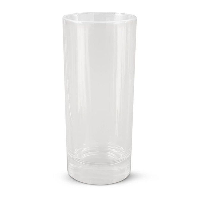 A glass tumbler, specifically the Winston HiBall Glass, featuring a clear, minimalist design with a sturdy base.