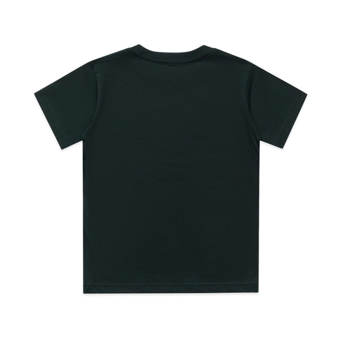 A dark green children's t-shirt with a classic cut and no visible logos or branding on the back.