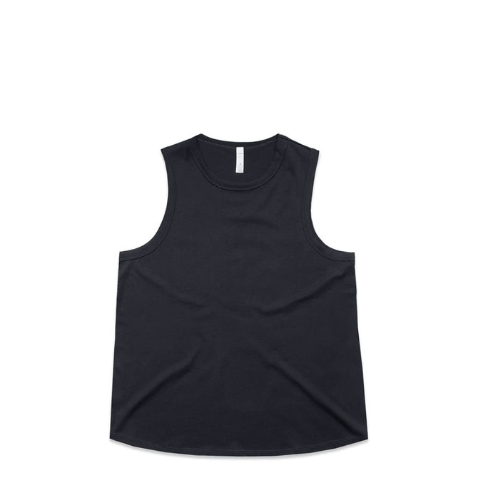 A black singlet tank top, featuring a round neckline and no sleeves, with a label inside but no visible branding.