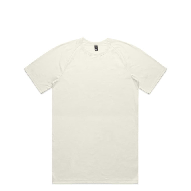 A white T-shirt with short sleeves featuring a logo. The shirt has a relaxed fit and is made from a lightweight fabric.