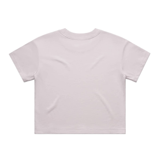 A light grey T-shirt with a crew neck and short sleeves, featuring a plain back design and no logos.