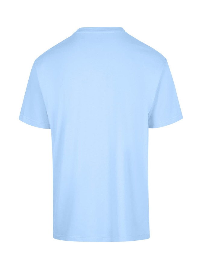 A light blue unisex regular T-shirt with a simple design and no visible branding on the back.