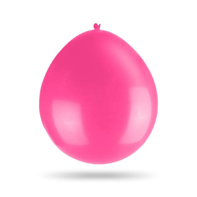 A bright pink 30cm balloon, inflated and round in shape, against a plain background.