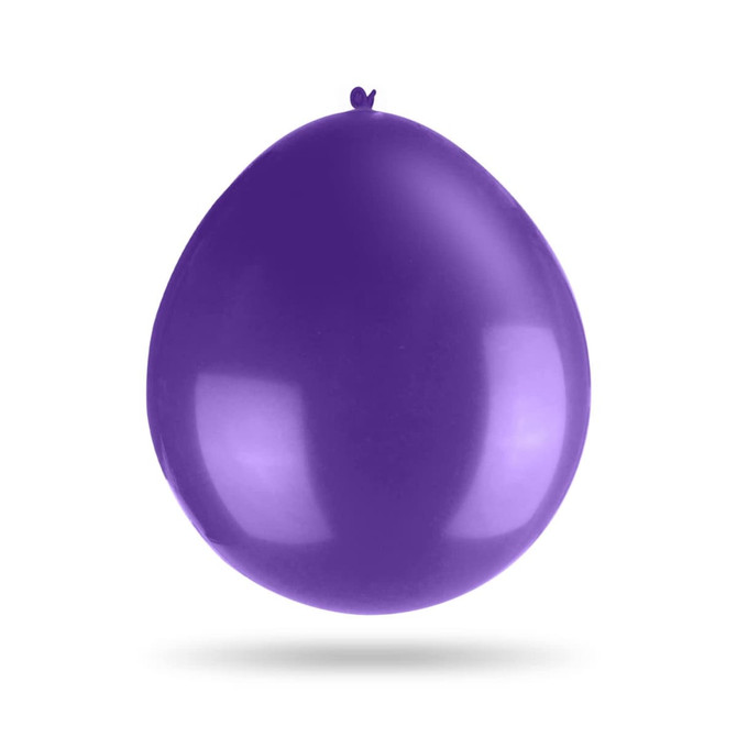 A purple 30cm balloon is displayed on a white background, showcasing its shiny surface and rounded shape.