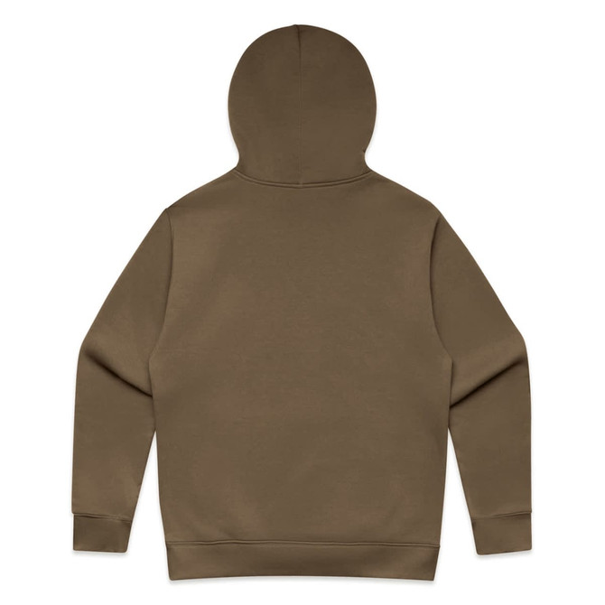A brown hoodie with a hood, showcasing a simple design and no visible logos or branding.