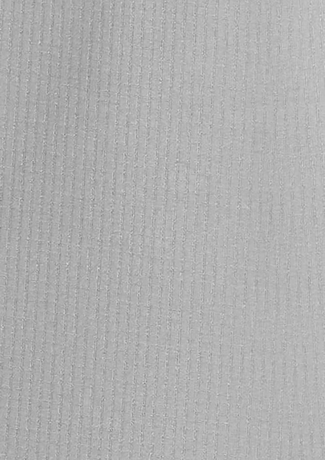 A textured fabric in a light grey colour, featuring a subtle ribbed pattern. The image focuses on the material's surface.