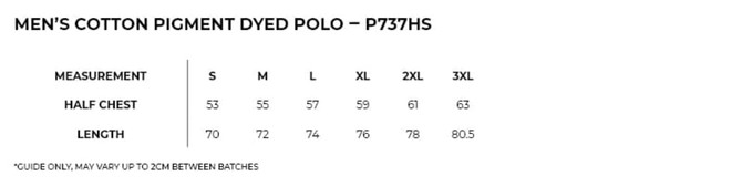 A men's cotton polo shirt in pigment-dyed fabric featuring various colour options and a logo.