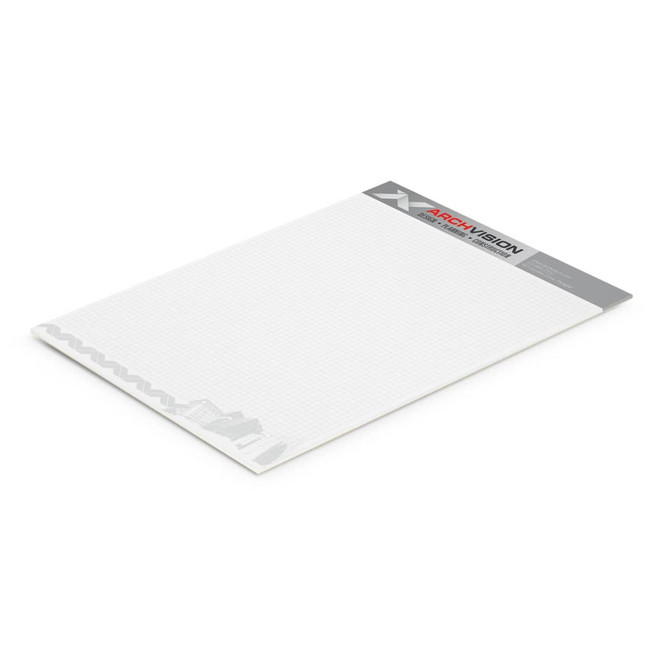 A3 sketching pad with 25 leaves featuring a grid design on the pages.