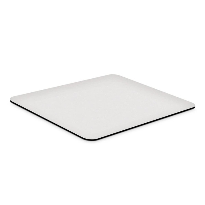 A rectangular mouse mat in white with a black border, designed for office and business use.