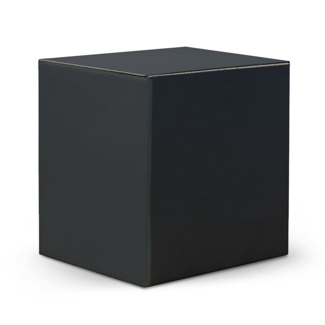 A sleek black box, likely for packaging, with a minimalist design and no visible branding or text.