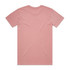 A pink t-shirt with a plain back, featuring a logo at the neck. Suitable for casual wear.