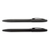 Two black metal pens are displayed side by side, featuring sleek designs and clip mechanisms.