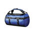 A blue Nautilus Waterproof Duffle 70 bag with black accents and adjustable straps. It features a logo on the side.