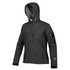 A women's black Epsilon H2Xtreme shell jacket with a hood, featuring zippered pockets and a logo on the sleeve.