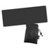A black RPET cooling towel folded in a compact pouch. The pouch features a drawstring closure.