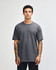A unisex heavyweight cotton t-shirt in grey, featuring a classic crew neck design and a plain front.
