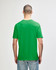 A green Gildan Softstyle adult t-shirt viewed from the back, featuring a casual fit and short sleeves.