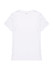 A plain white ladies' T-shirt with a fitted style and a logo on the label.