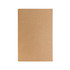 A kraft brown notebook with a simple, unadorned cover and no visible logos or branding.