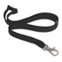 A black Evox lanyard with a durable clip for securing items.