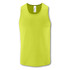 A bright yellow men's tank top with a logo, featuring a sleeveless design.