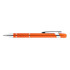 An orange aluminium pen with silver accents and a clip, featuring a textured grip section.