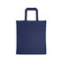 A navy colored cotton short handle tote bag is displayed against a white background.