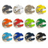 A collection of fabric straps in various colours, including white, beige, yellow, red, green, and blue, with metal eyelets.