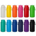 A drink bottle range featuring 12 colourful 1L vacuum bottles, including white, yellow, orange, pink, red, green, blue, navy, and purple.