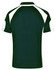 A dark green polo shirt with white detailing and a small logo on the back.