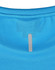 A blue short-sleeved performance t-shirt featuring a rectangular tab on the back and textured fabric.