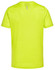 A vibrant yellow men's lightweight performance short-sleeve tee, featuring a logo and a reflective detail on the back.