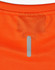 An orange lightweight performance t-shirt featuring a reflective logo on the back.