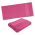 A pink Marina Terry Towel, featuring a smooth texture and a folded design, with a contrasting panel.