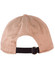 A beige cap with a contrast black strap at the back and ventilation holes. Features a logo on the side.