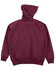 A burgundy kids' fleece hoodie featuring a kangaroo pouch and a hood. It has a smooth, plain design and no visible logos.