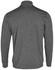 A grey men's half zip long sleeve sweat top, featuring a sleek design and a logo on the back.