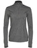 A ladies' half zip long sleeve sweat top in a dark grey colour with a logo. Suitable for casual wear or layering.