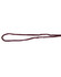A burgundy chin strap break-away clip with a simple loop design. It features a logo on the strap.