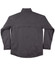 A black men's chalet jacket with a high collar and long sleeves, featuring a logo on the back.