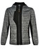 A grey and black workwear jacket with a hood, featuring a zip closure and side pockets. It has a logo on it.