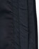 A close-up of a black parka jacket featuring a seamless design with a textured fabric pattern.