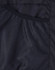 A close-up of the interior lining of a black sustainable parka jacket featuring a mesh texture.