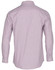 A long sleeve men's shirt in red and white stripes, featuring a classic button-up design and a collar.