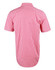 A short-sleeve men's shirt in red and white gingham check pattern with a button-up collar. Features a logo.